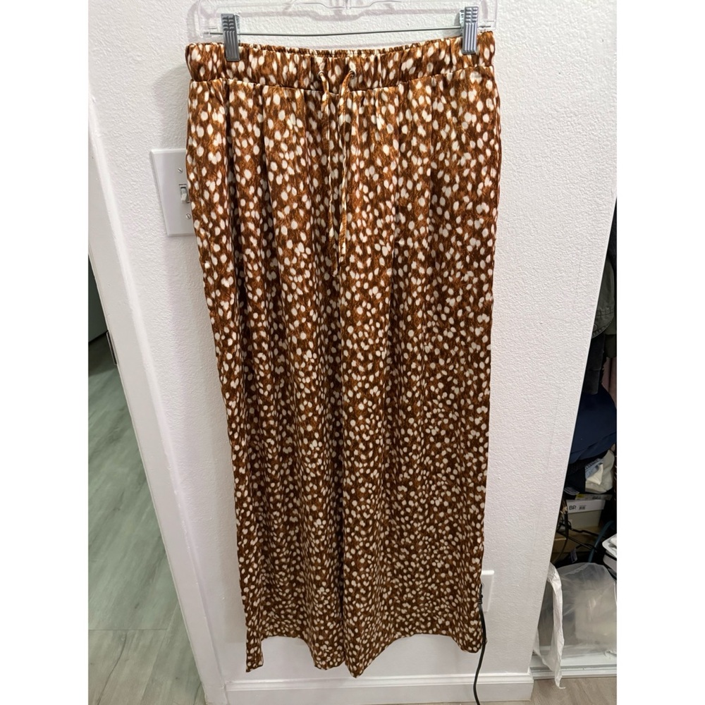 Silk flare leg trouser